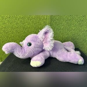 The Petting Zoo Plush Stuffed Purple Elephant 14”